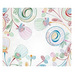 Flower Rainbow Circle Polka Leaf Sexy Double Sided Flano Blanket (small)  by Mariart