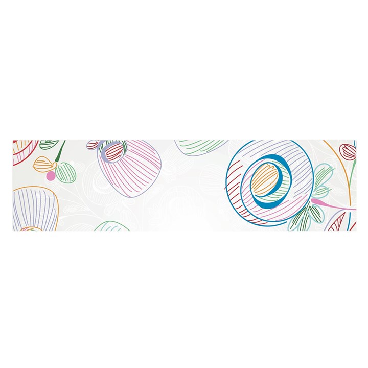 Flower Rainbow Circle Polka Leaf Sexy Satin Scarf (Oblong)