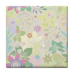 Flower Rainbow Star Floral Sexy Purple Green Yellow White Rose Tile Coasters by Mariart