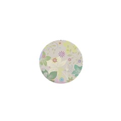 Flower Rainbow Star Floral Sexy Purple Green Yellow White Rose 1  Mini Buttons