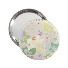 Flower Rainbow Star Floral Sexy Purple Green Yellow White Rose 2 25  Handbag Mirrors by Mariart