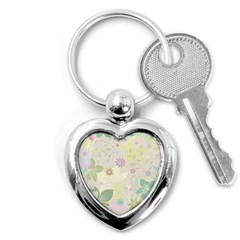 Flower Rainbow Star Floral Sexy Purple Green Yellow White Rose Key Chains (heart) 