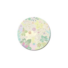 Flower Rainbow Star Floral Sexy Purple Green Yellow White Rose Golf Ball Marker by Mariart