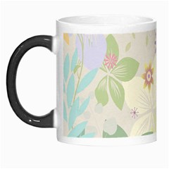 Flower Rainbow Star Floral Sexy Purple Green Yellow White Rose Morph Mugs