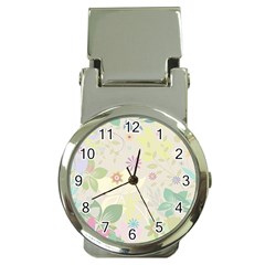 Flower Rainbow Star Floral Sexy Purple Green Yellow White Rose Money Clip Watches by Mariart