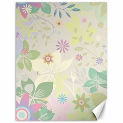 Flower Rainbow Star Floral Sexy Purple Green Yellow White Rose Canvas 12  X 16   by Mariart