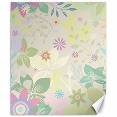 Flower Rainbow Star Floral Sexy Purple Green Yellow White Rose Canvas 20  X 24  