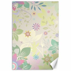 Flower Rainbow Star Floral Sexy Purple Green Yellow White Rose Canvas 20  X 30  