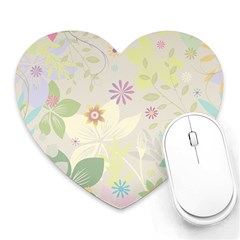 Flower Rainbow Star Floral Sexy Purple Green Yellow White Rose Heart Mousepads