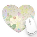 Flower Rainbow Star Floral Sexy Purple Green Yellow White Rose Heart Mousepads Front