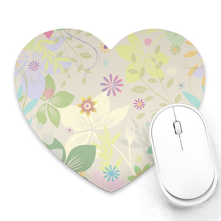 Flower Rainbow Star Floral Sexy Purple Green Yellow White Rose Heart Mousepads