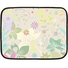 Flower Rainbow Star Floral Sexy Purple Green Yellow White Rose Double Sided Fleece Blanket (mini) 