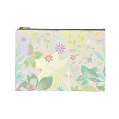 Flower Rainbow Star Floral Sexy Purple Green Yellow White Rose Cosmetic Bag (large)  by Mariart