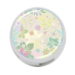 Flower Rainbow Star Floral Sexy Purple Green Yellow White Rose 4-port Usb Hub (one Side) by Mariart