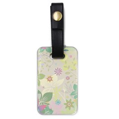 Flower Rainbow Star Floral Sexy Purple Green Yellow White Rose Luggage Tags (one Side) 