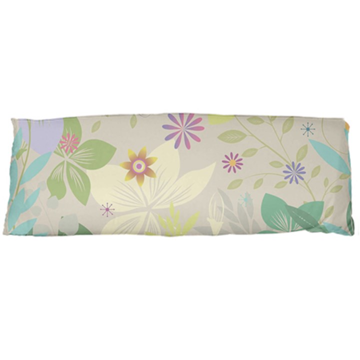 Flower Rainbow Star Floral Sexy Purple Green Yellow White Rose Body Pillow Case (Dakimakura)