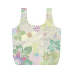 Flower Rainbow Star Floral Sexy Purple Green Yellow White Rose Full Print Recycle Bags (M)  Back