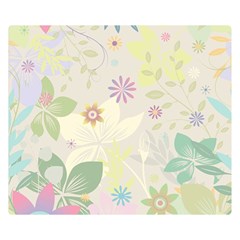 Flower Rainbow Star Floral Sexy Purple Green Yellow White Rose Double Sided Flano Blanket (small) 