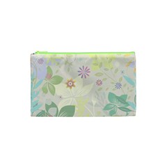 Flower Rainbow Star Floral Sexy Purple Green Yellow White Rose Cosmetic Bag (xs)