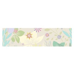 Flower Rainbow Star Floral Sexy Purple Green Yellow White Rose Satin Scarf (oblong) by Mariart