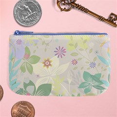 Flower Rainbow Star Floral Sexy Purple Green Yellow White Rose Large Coin Purse