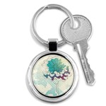 Flower Rose Purple Sunflower Lotus Key Chains (Round)  Front