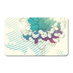 Flower Rose Purple Sunflower Lotus Magnet (rectangular) by Mariart