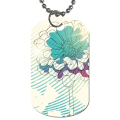 Flower Rose Purple Sunflower Lotus Dog Tag (one Side)