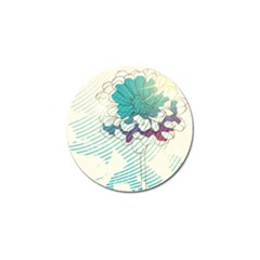 Flower Rose Purple Sunflower Lotus Golf Ball Marker (10 Pack)