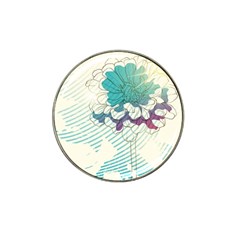 Flower Rose Purple Sunflower Lotus Hat Clip Ball Marker (4 Pack)