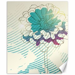 Flower Rose Purple Sunflower Lotus Canvas 8  X 10  by Mariart