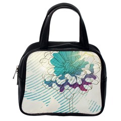 Flower Rose Purple Sunflower Lotus Classic Handbags (one Side) by Mariart