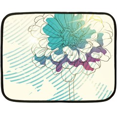 Flower Rose Purple Sunflower Lotus Double Sided Fleece Blanket (mini) 