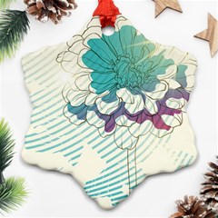 Flower Rose Purple Sunflower Lotus Ornament (snowflake)