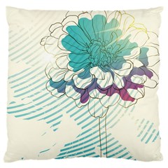 Flower Rose Purple Sunflower Lotus Large Cushion Case (two Sides) by Mariart