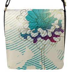 Flower Rose Purple Sunflower Lotus Flap Messenger Bag (s) by Mariart