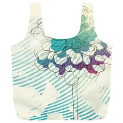 Flower Rose Purple Sunflower Lotus Full Print Recycle Bags (l) 