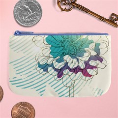 Flower Rose Purple Sunflower Lotus Large Coin Purse