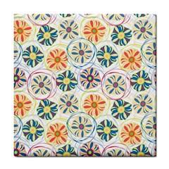 Flower Rainbow Fan Sunflower Circle Sexy Tile Coasters by Mariart