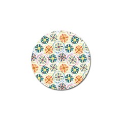 Flower Rainbow Fan Sunflower Circle Sexy Golf Ball Marker (4 Pack)