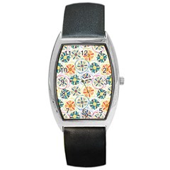 Flower Rainbow Fan Sunflower Circle Sexy Barrel Style Metal Watch by Mariart