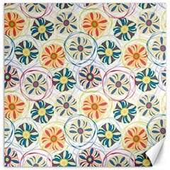 Flower Rainbow Fan Sunflower Circle Sexy Canvas 12  X 12  