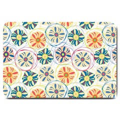 Flower Rainbow Fan Sunflower Circle Sexy Large Doormat  by Mariart