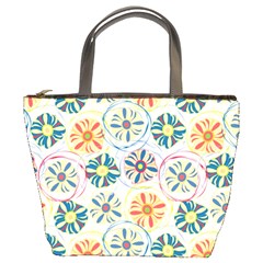 Flower Rainbow Fan Sunflower Circle Sexy Bucket Bags by Mariart