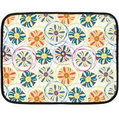 Flower Rainbow Fan Sunflower Circle Sexy Double Sided Fleece Blanket (mini) 