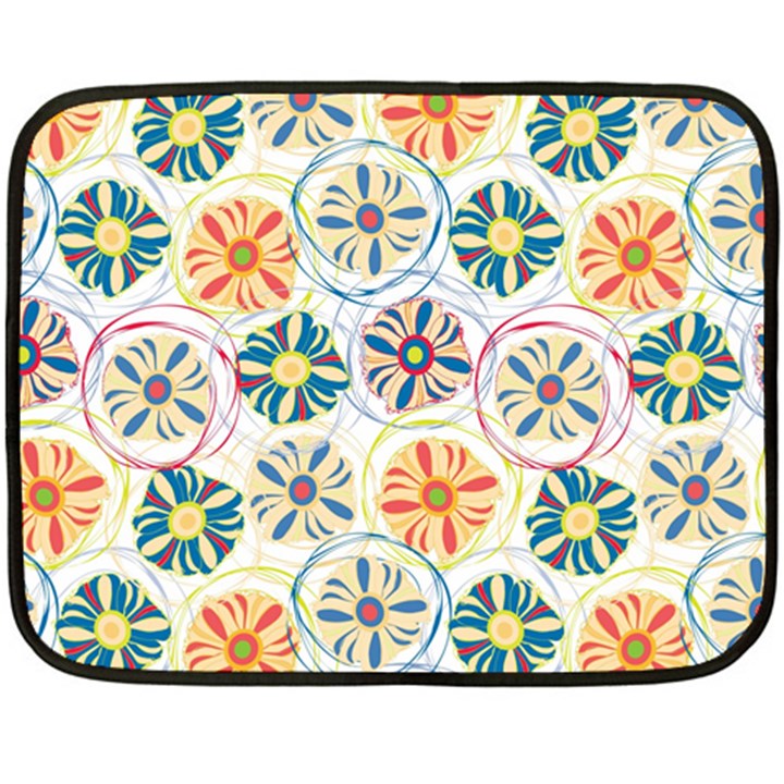 Flower Rainbow Fan Sunflower Circle Sexy Double Sided Fleece Blanket (Mini) 