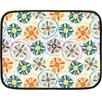 Flower Rainbow Fan Sunflower Circle Sexy Double Sided Fleece Blanket (Mini)  35 x27  Blanket Back