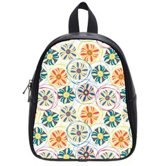 Flower Rainbow Fan Sunflower Circle Sexy School Bag (small) by Mariart