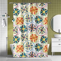 Flower Rainbow Fan Sunflower Circle Sexy Shower Curtain 48  X 72  (small) 