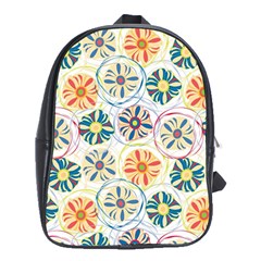 Flower Rainbow Fan Sunflower Circle Sexy School Bag (xl) by Mariart